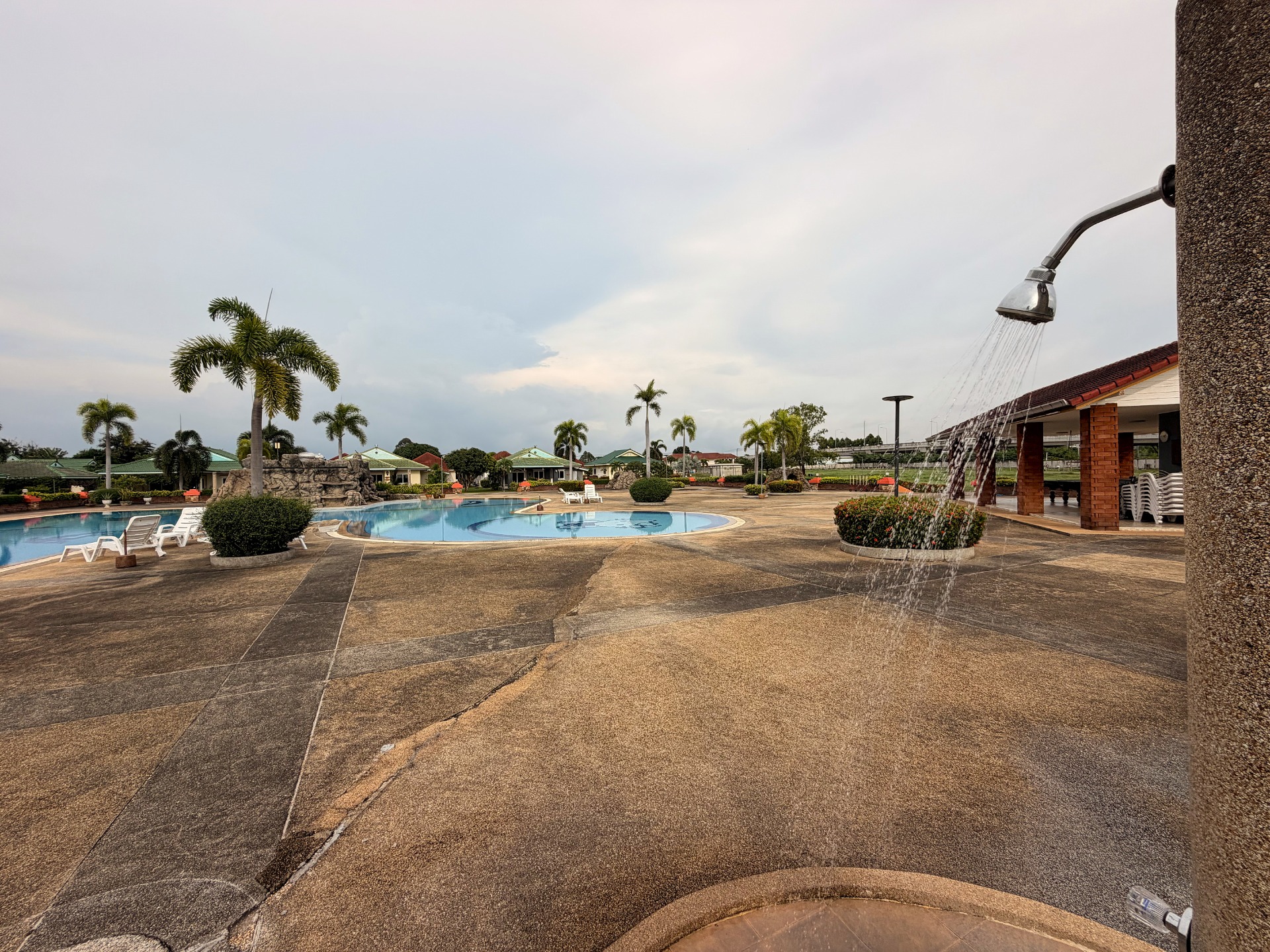 A huge saltwater pool